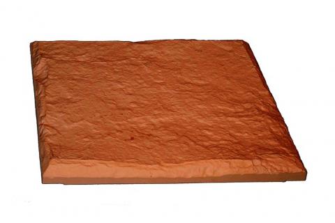 Dalle 40 x 40 cm imitation pierre naturelle couleur terre cuite