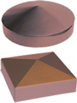 Copper color post caps