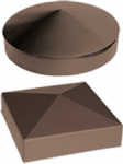 Brown post caps