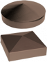 Brown post caps